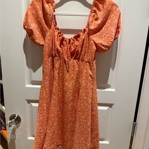 Lush Orange Mini Dress Vibrant and Chic